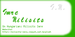 imre milisits business card